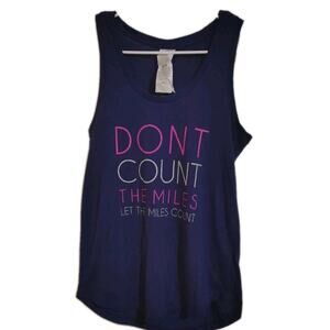 Under Armour Tank Top Shirt Size XS Don't Count The Miles Let The Miles Count